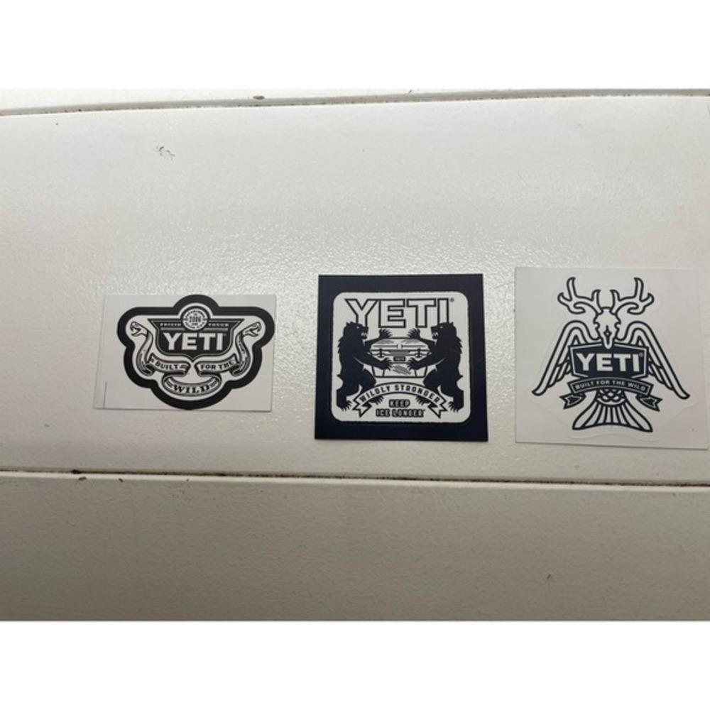 Authentic YETI Decal Stickers Vinyl Lot‎ of 3 Brand New